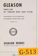 Gleason 20 Inch Straight Beveled Gear System, Tooth Proportions Manual 1960